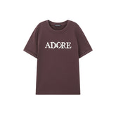 Women's Raised Letter Embroidery T-Shirt
